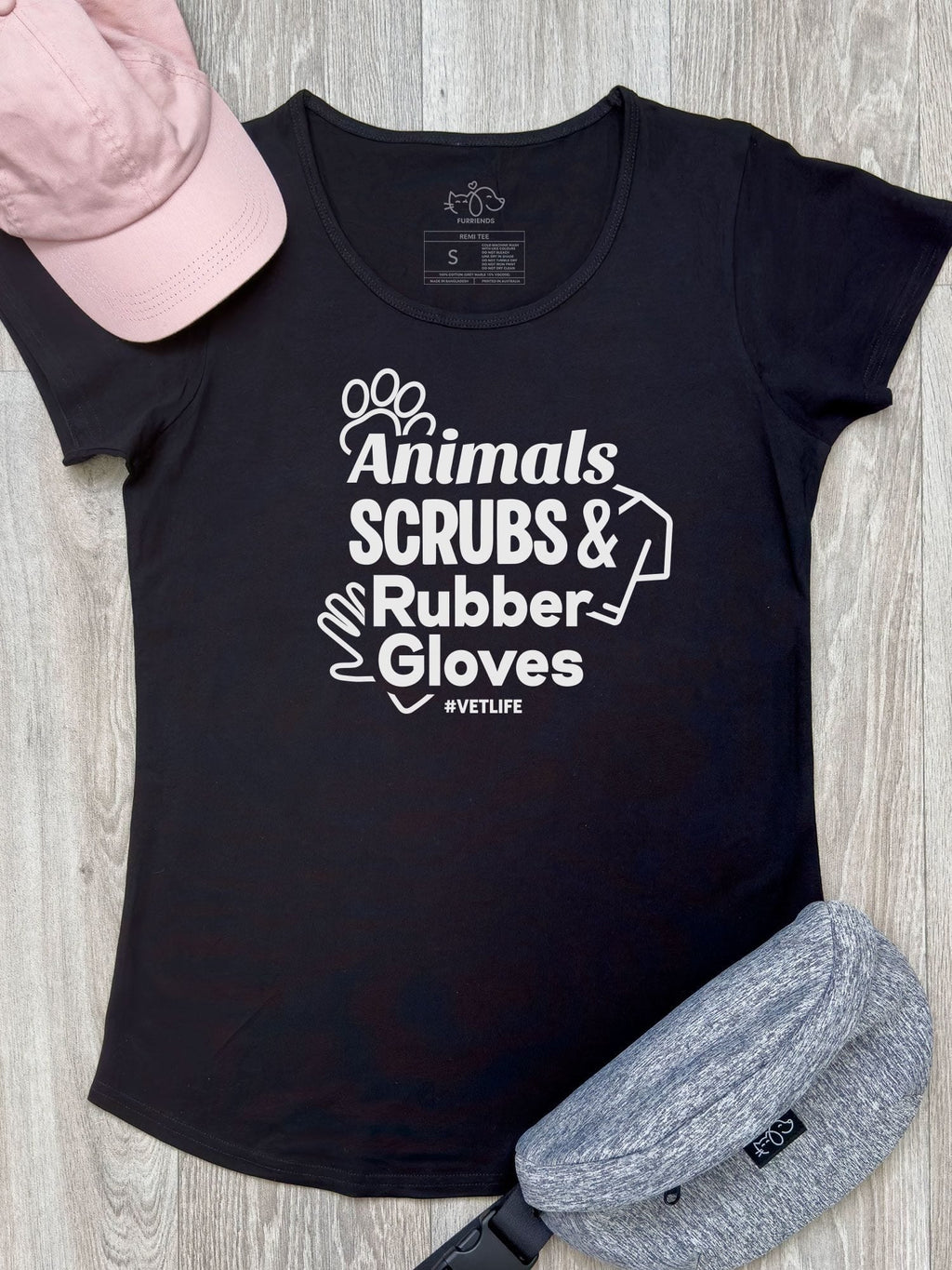 Animals, Scrubs & Rubber Gloves Remi Women's Scoop Neck Tee