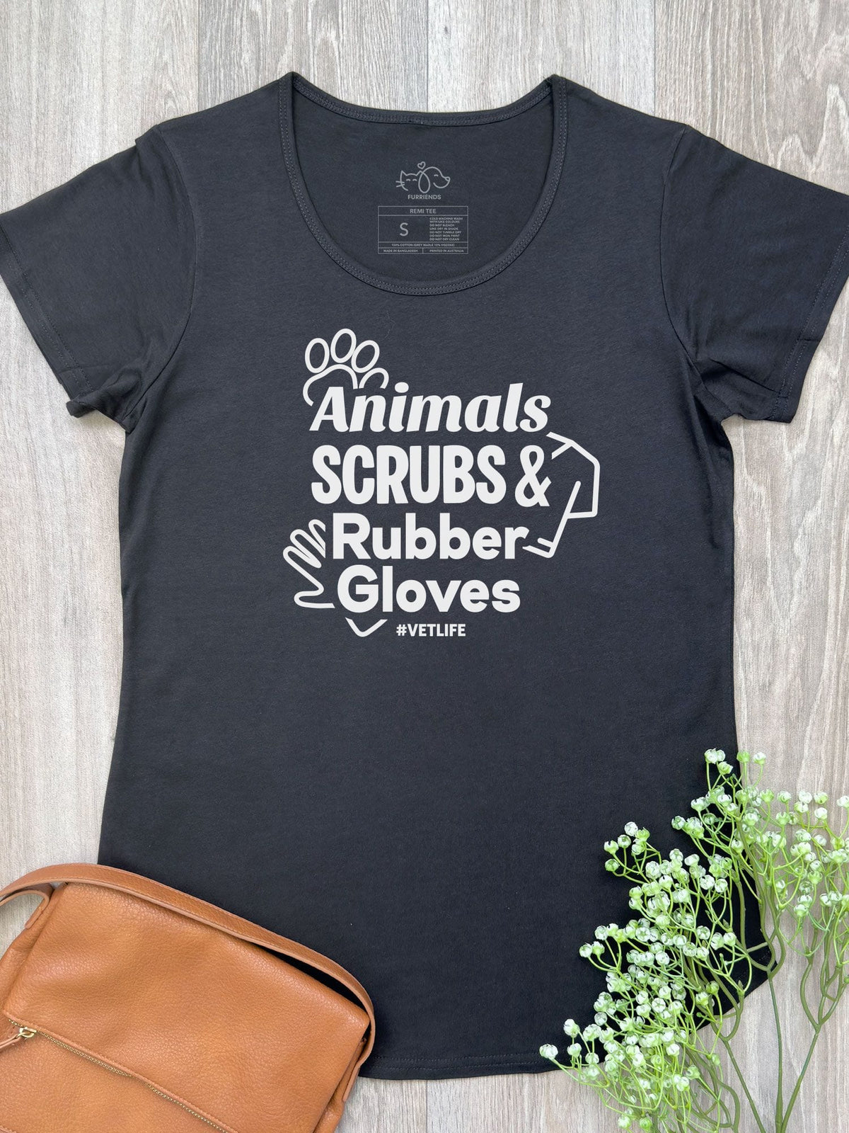 Animals, Scrubs & Rubber Gloves Remi Women's Scoop Neck Tee