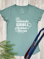 Animals, Scrubs & Rubber Gloves Remi Women's Scoop Neck Tee