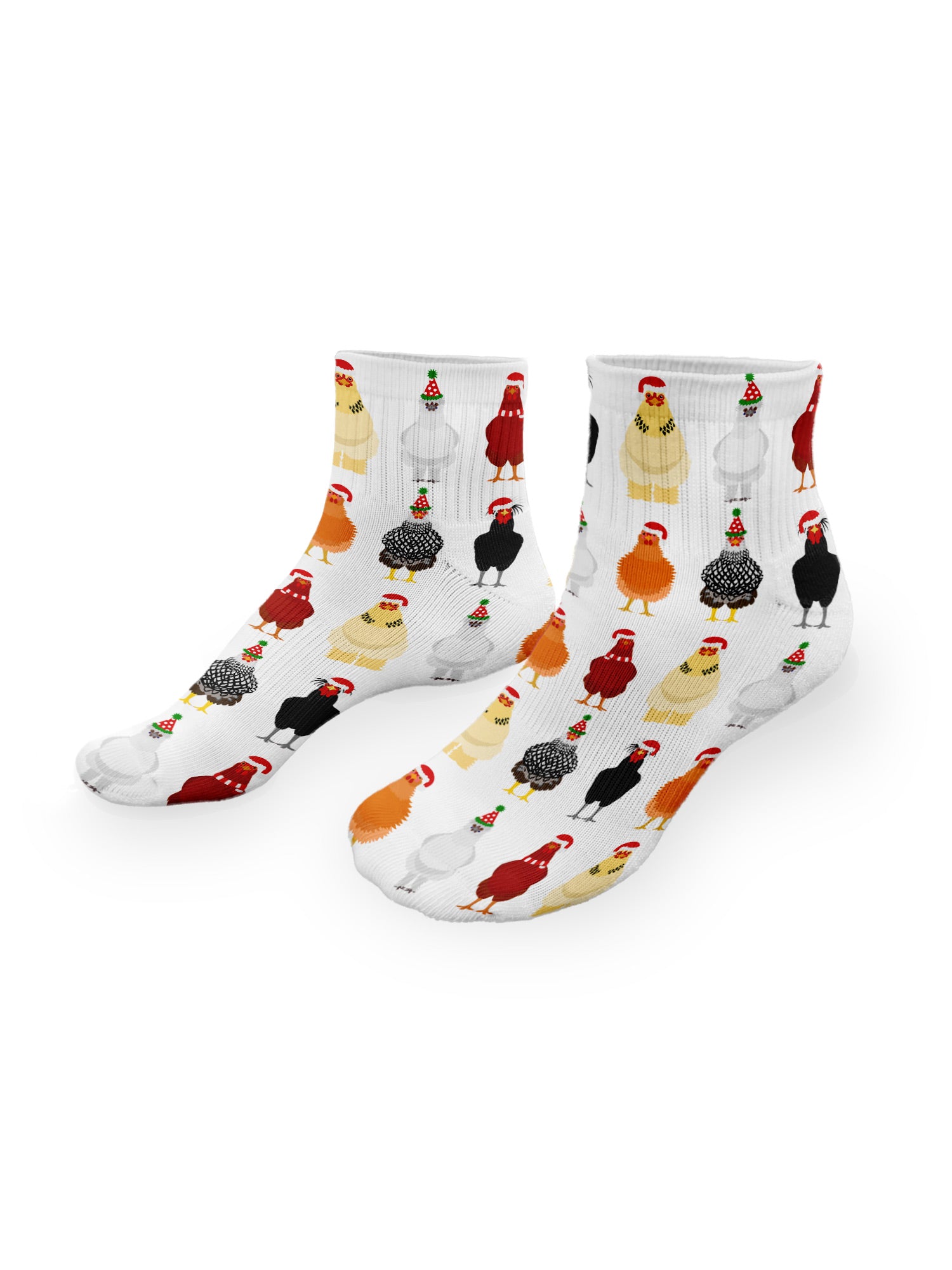 Merry Clucking Christmas Ankle Socks
