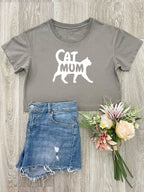 Cat Mum Silhouette Annie Crop Tee