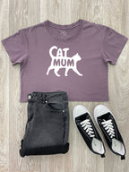 Cat Mum Silhouette Annie Crop Tee