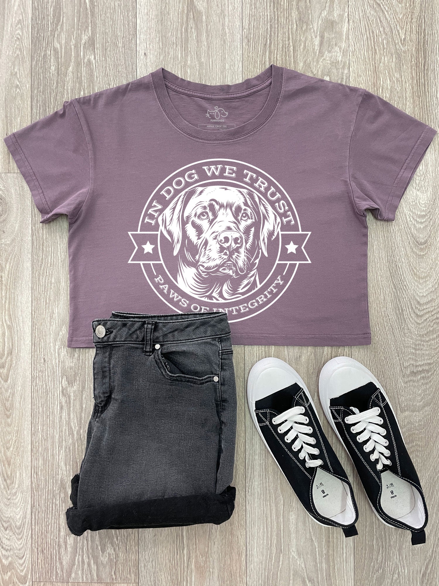 In Dog We Trust Annie Crop Tee