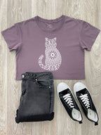 Cat Mandala Annie Crop Tee