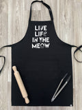 Live Life In The Meow Bib Apron