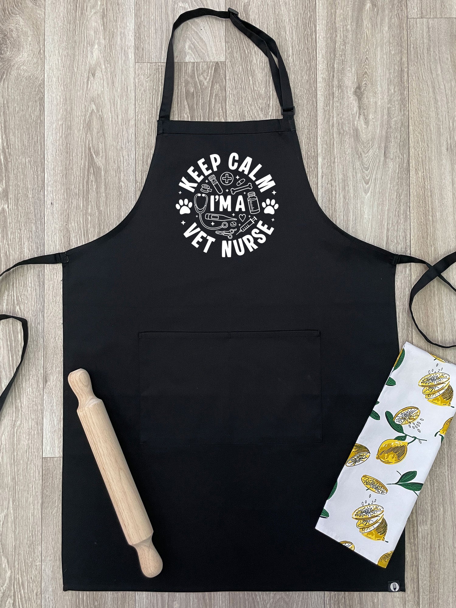 Keep Calm I'm A Vet Nurse Bib Apron
