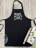 Horses Set Me Free Bib Apron
