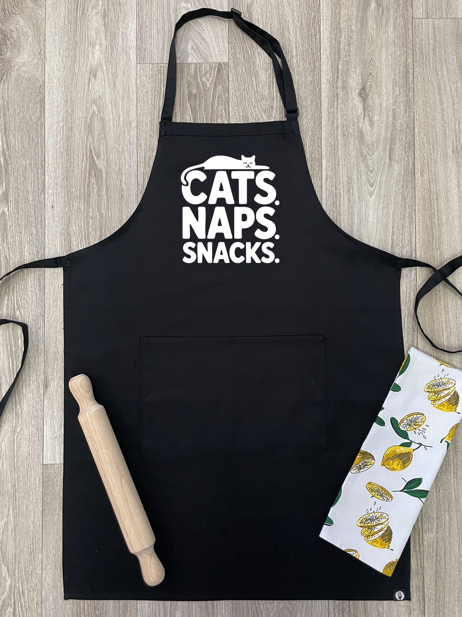 Cats. Naps. Snacks. Bib Apron