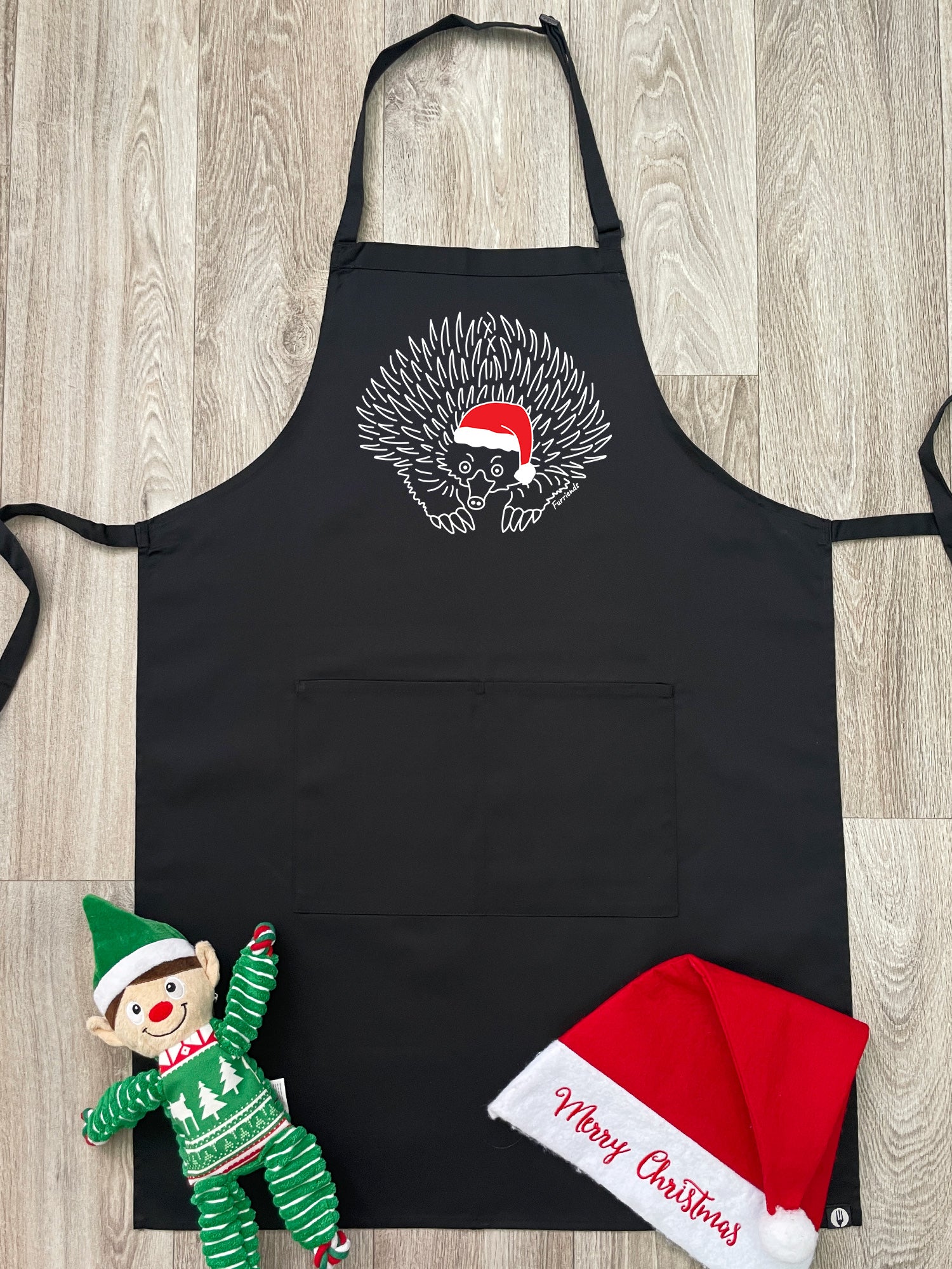 Echidna Christmas Edition Bib Apron