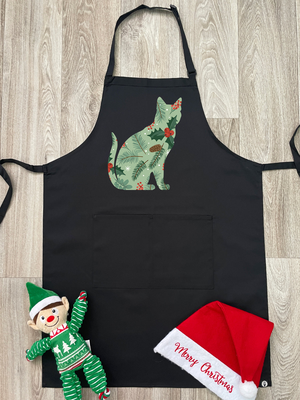 Feline Festive Bib Apron