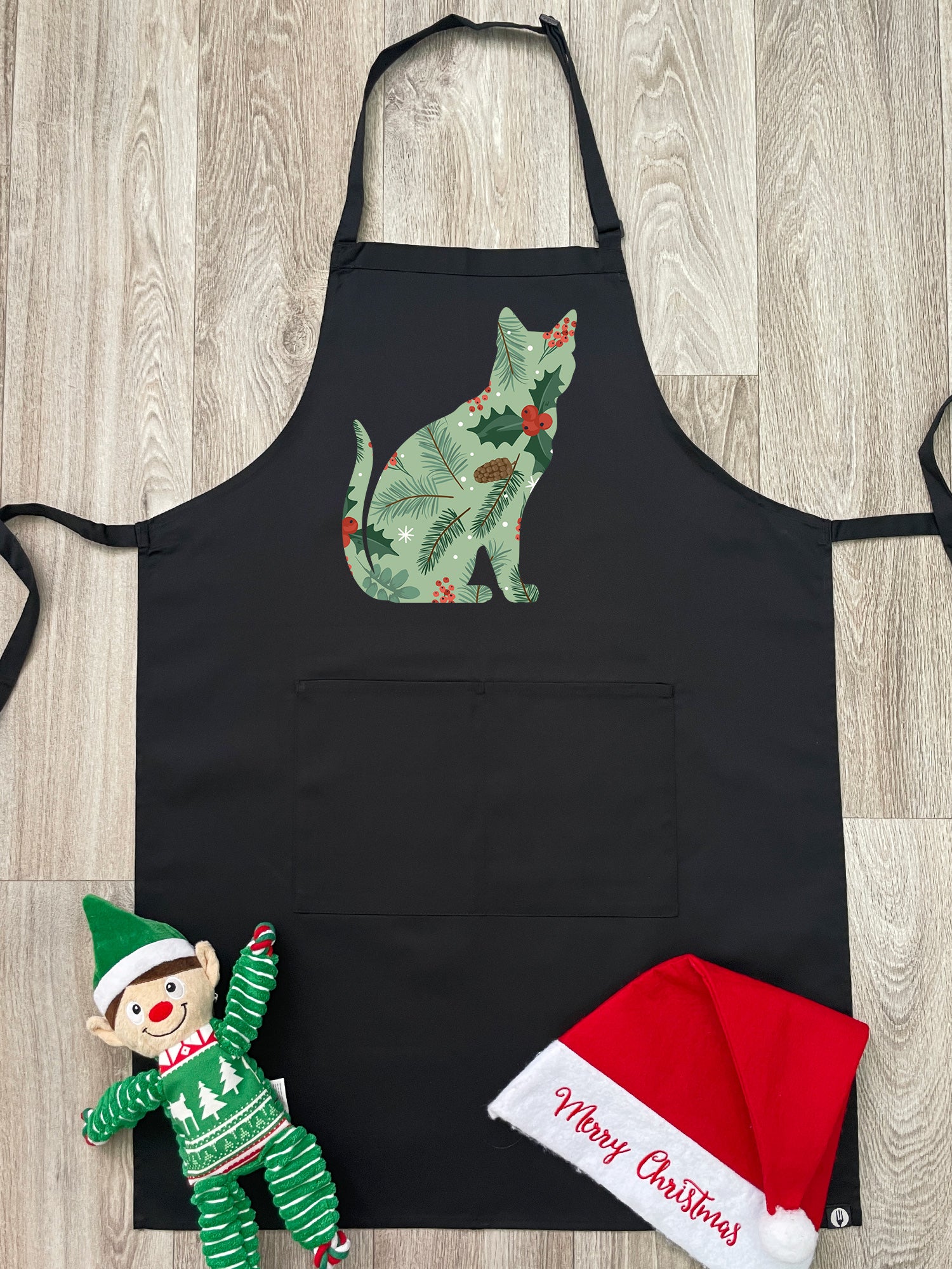 Feline Festive Bib Apron
