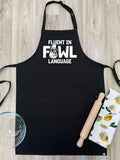 Fluent In Fowl Language Bib Apron