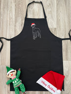 Greyhound Christmas Edition Bib Apron