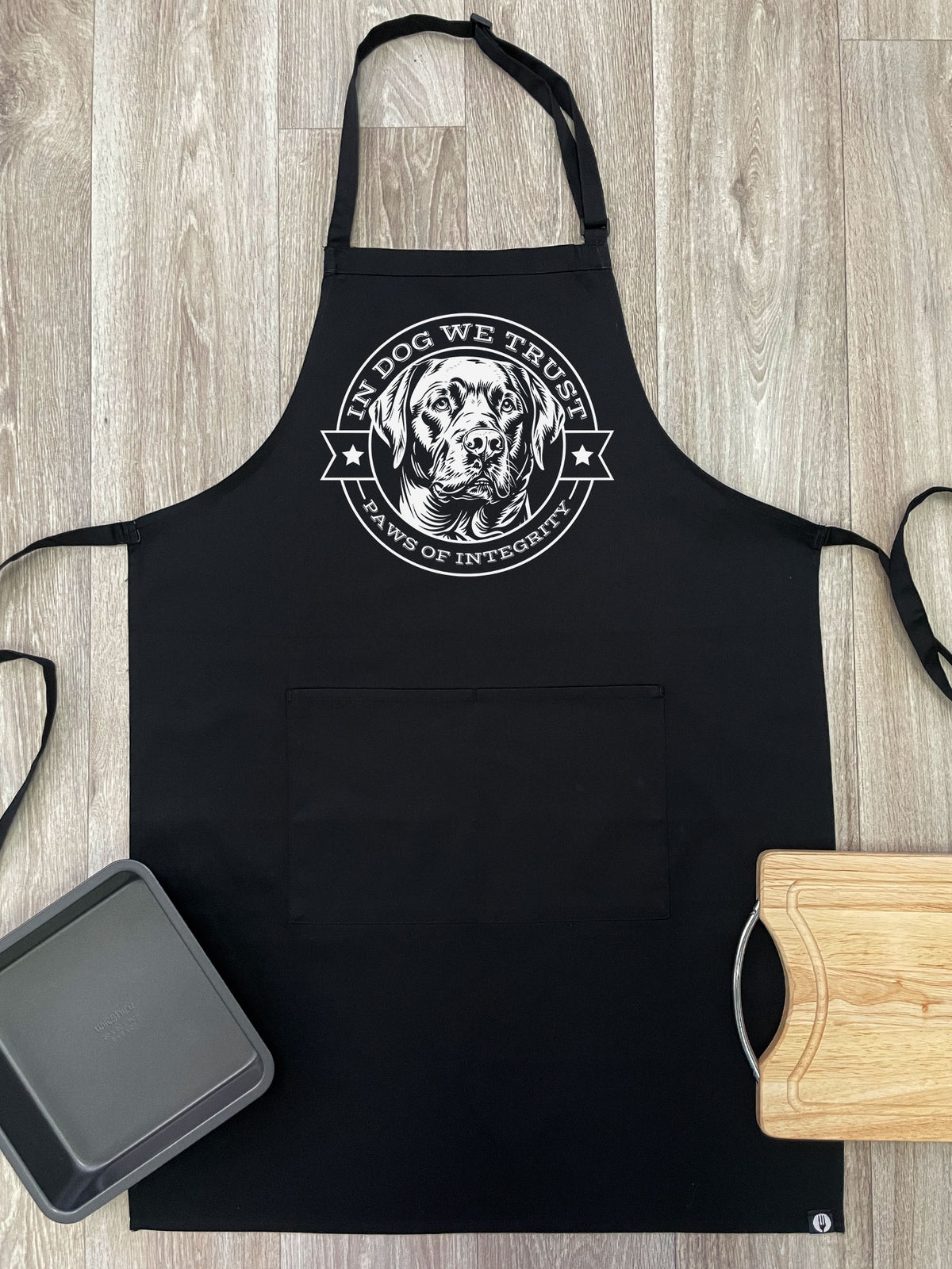 In Dog We Trust Bib Apron