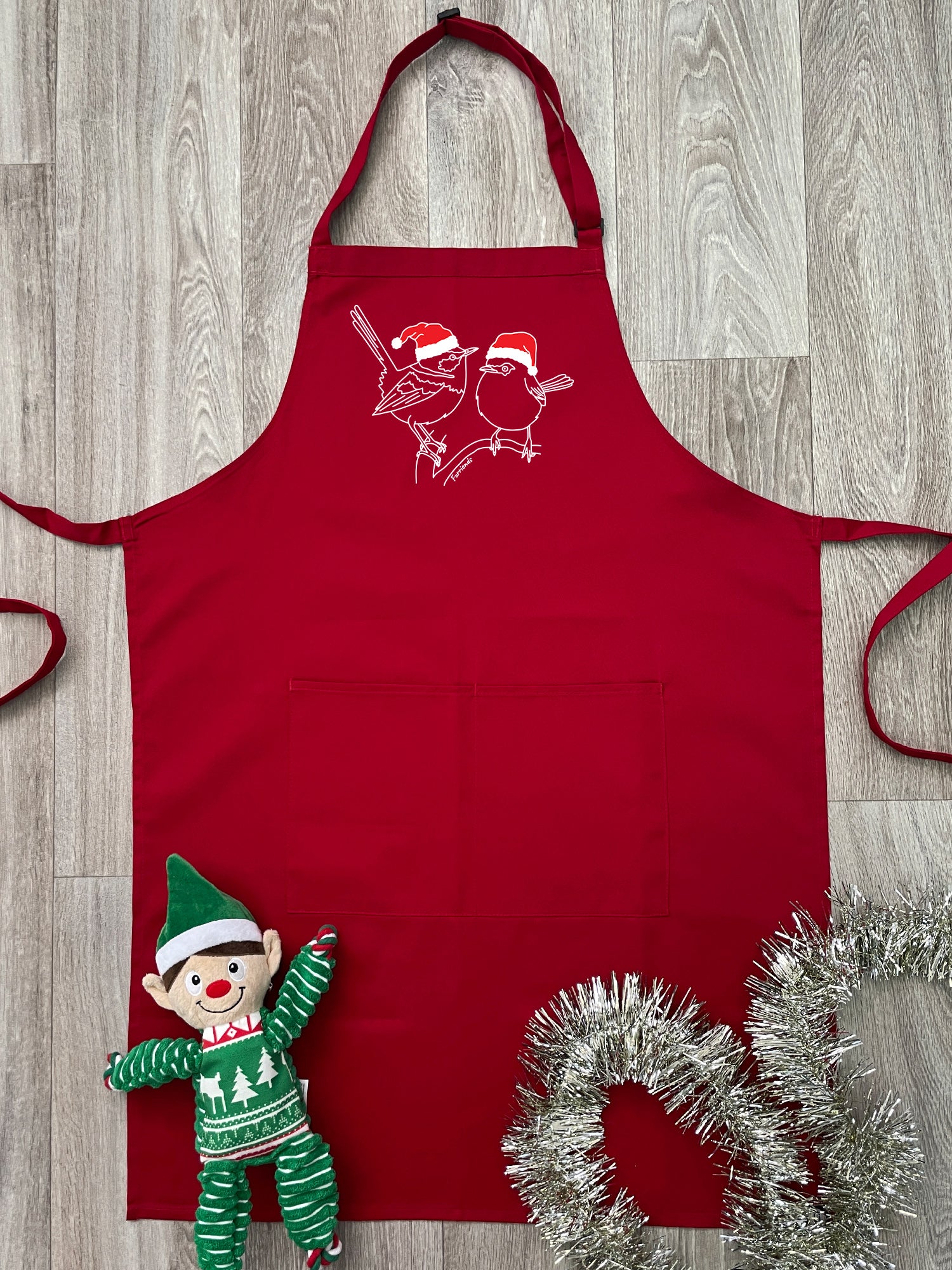 Superb Fairy Wren Christmas Edition Bib Apron