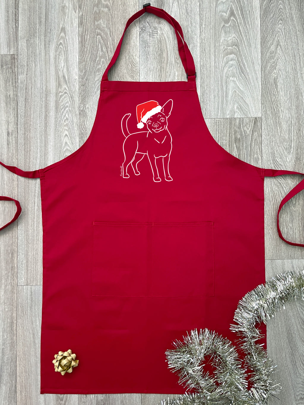 Chihuahua Christmas Edition Bib Apron