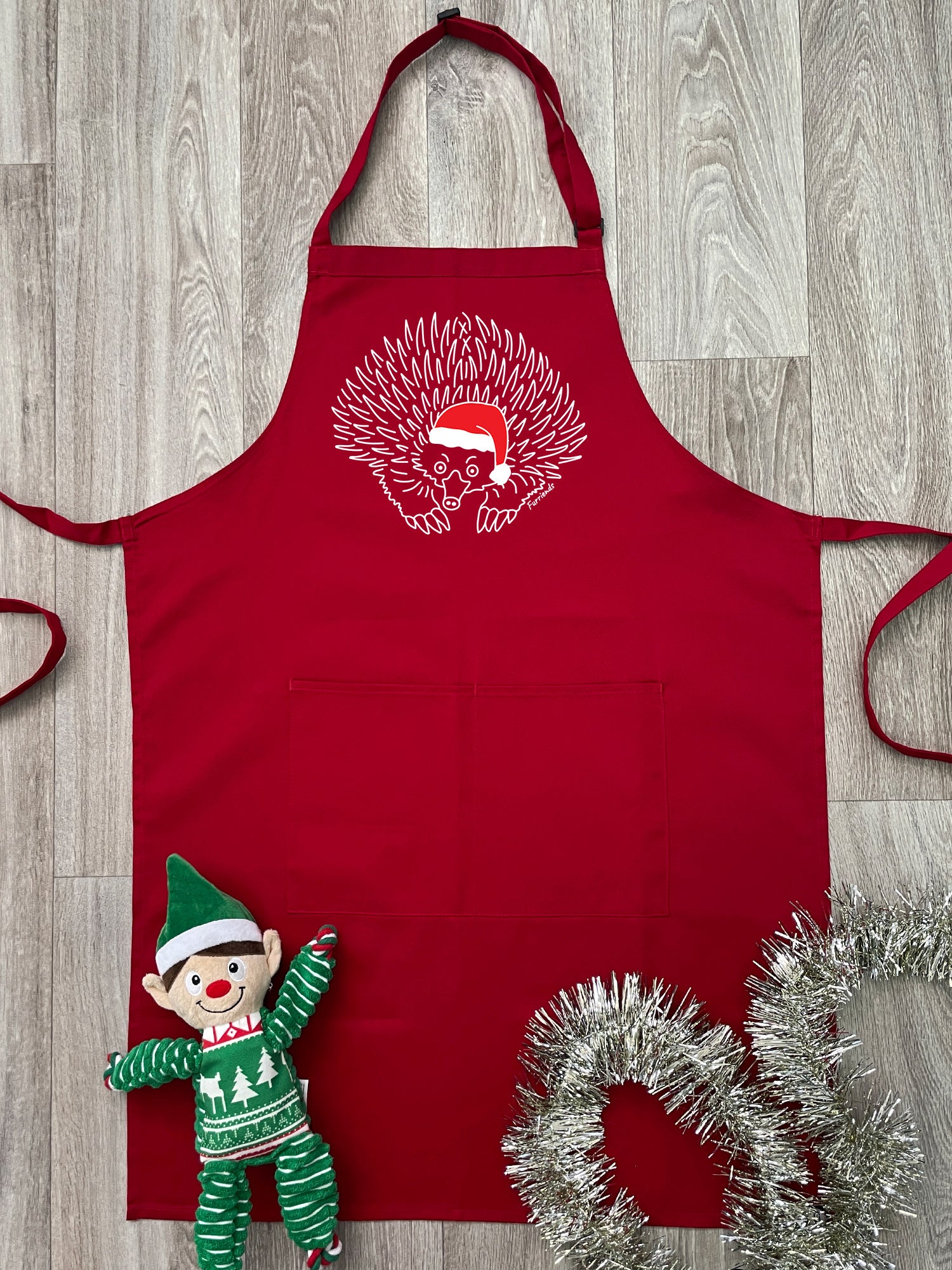 Echidna Christmas Edition Bib Apron