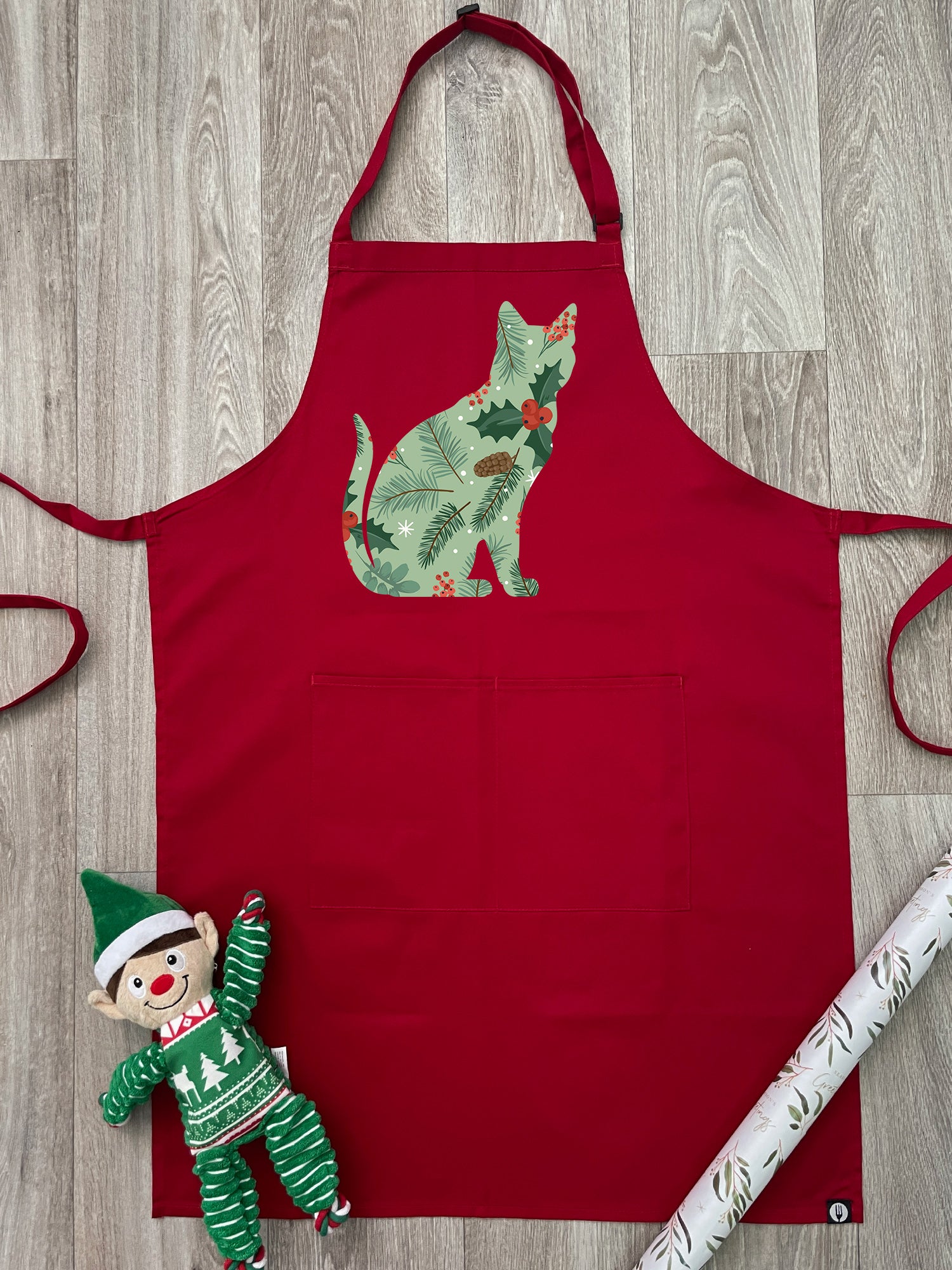 Feline Festive Bib Apron