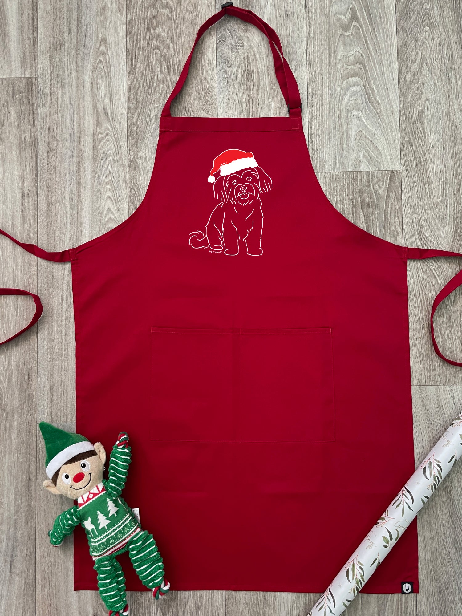 Maltese Terrier Christmas Edition Bib Apron