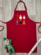 Merry Clucking Christmas Bib Apron