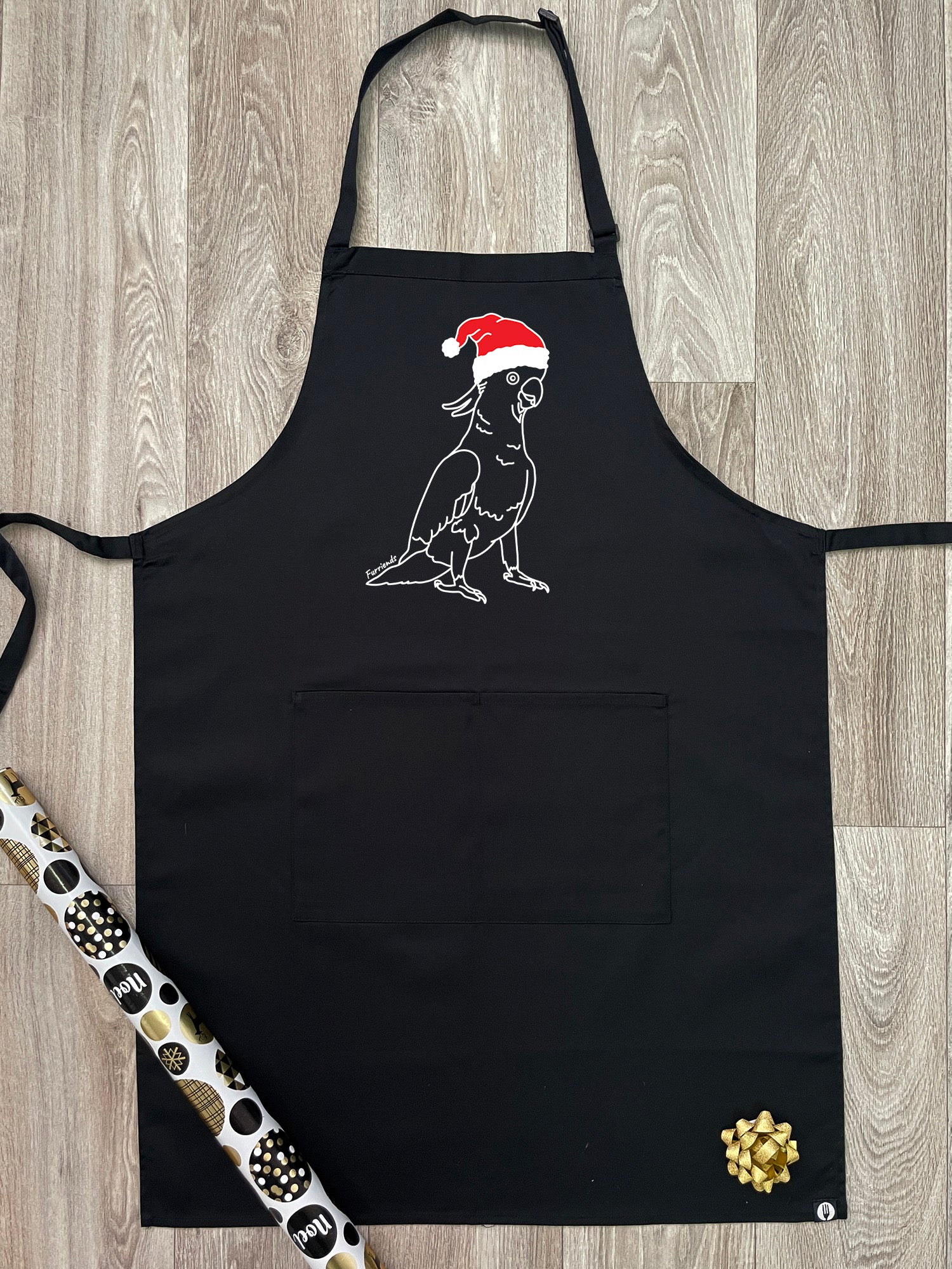 Sulphur-Crested Cockatoo Christmas Edition Bib Apron