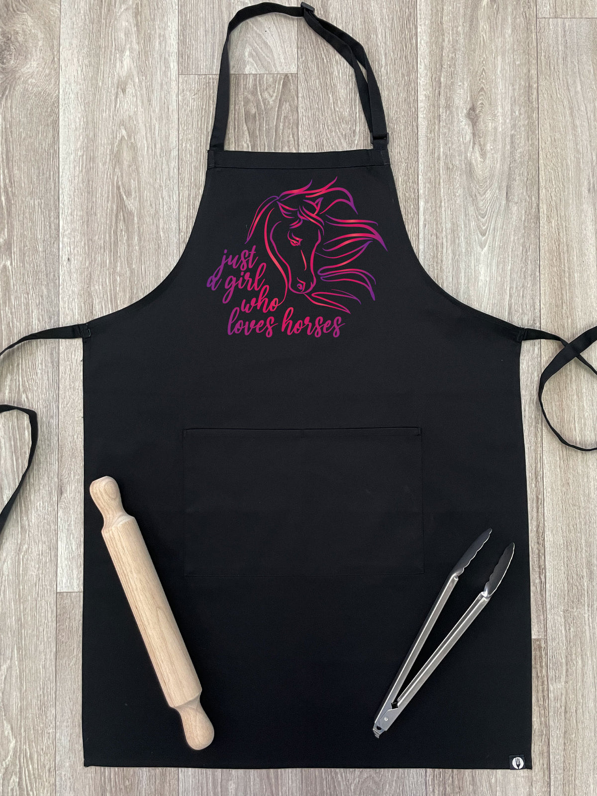 Just A Girl Who Loves Horses Bib Apron