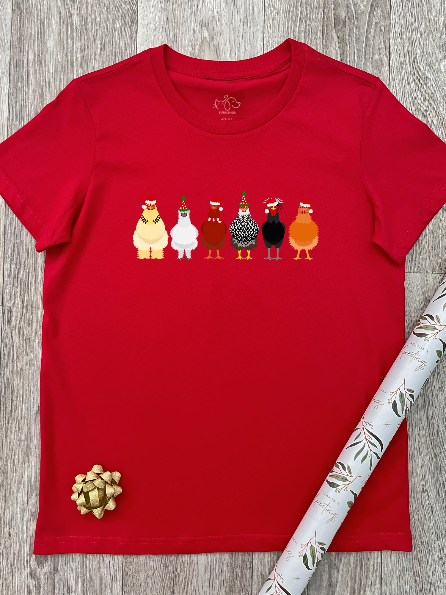Merry Clucking Christmas Ava Women's Regular Fit Tee