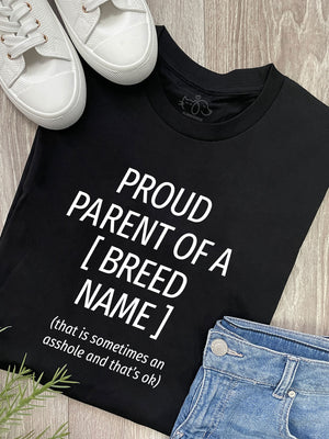 Proud Parent Of A [Breed Name] Customisable Ava Women's Regular Fit Tee