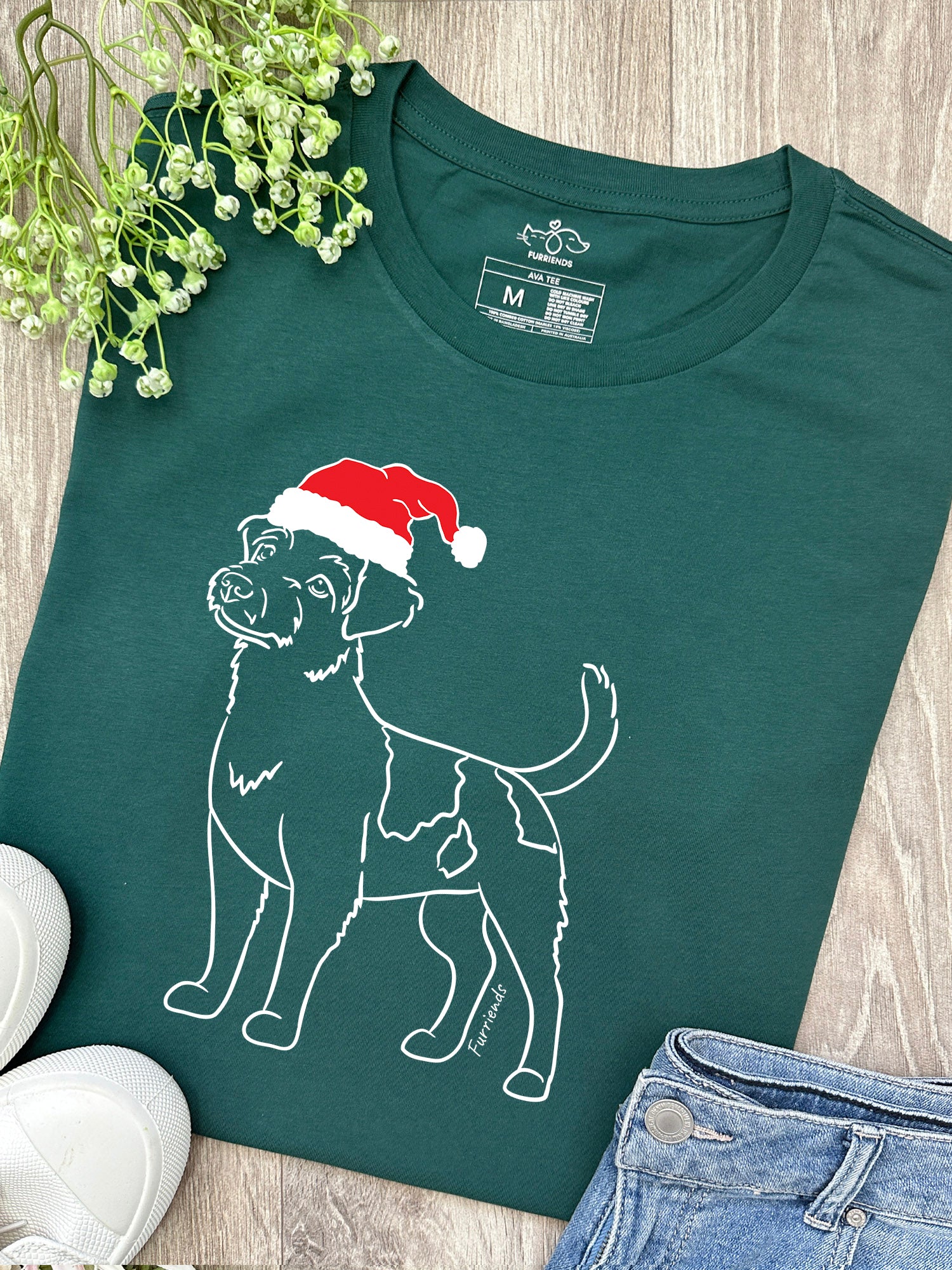 Jack Russell Terrier (Rough Coat) Christmas Edition Ava Women's Regular Fit Tee