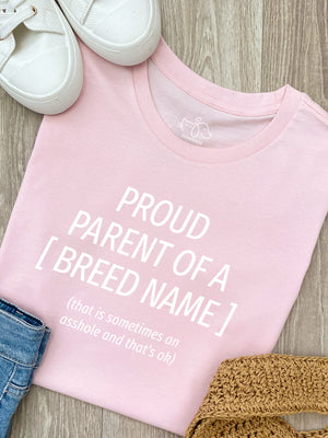 Proud Parent Of A [Breed Name] Customisable Ava Women's Regular Fit Tee