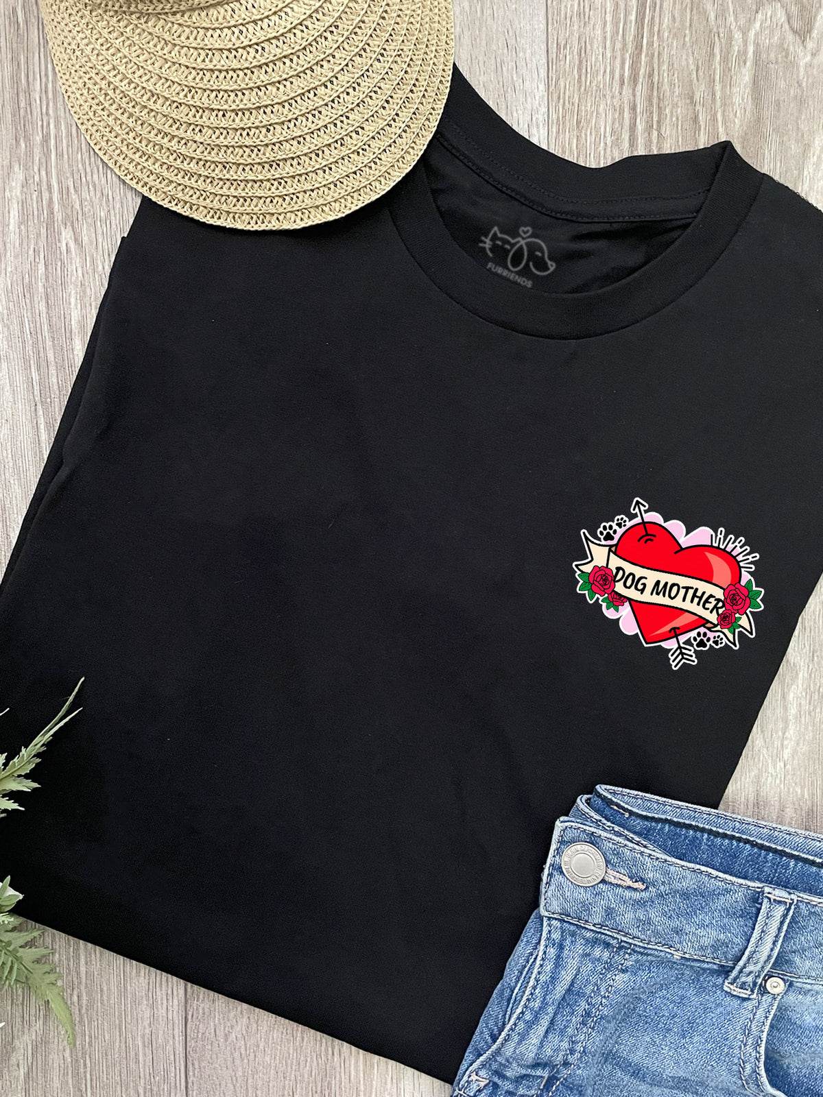 Dog Mother Heart Tattoo Ava Women&#39;s Regular Fit Tee