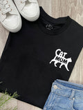 Cat Mum Silhouette Ava Women's Regular Fit Tee