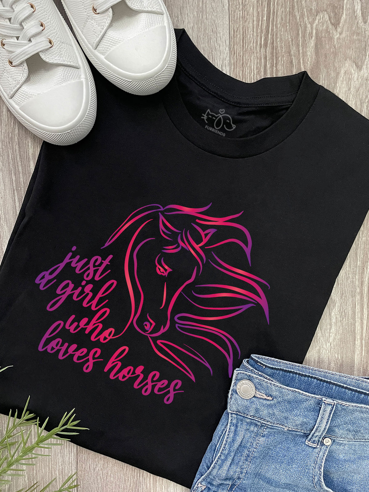 Just A Girl Who Loves Horses Ava Women&#39;s Regular Fit Tee