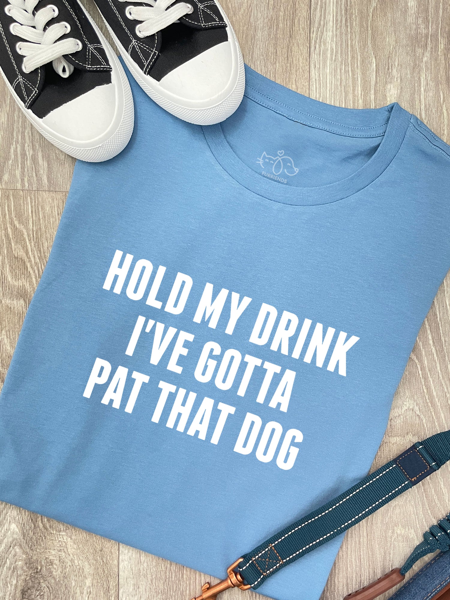 Hold My Drink I've Gotta Pat That Dog Ava Women's Regular Fit Tee