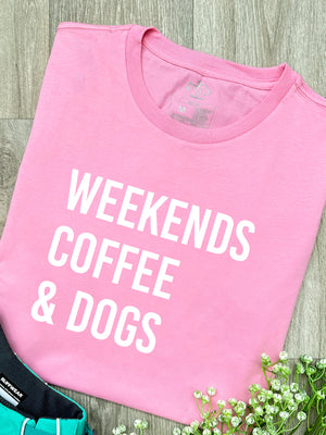 Weekends Coffee & Dogs Ava Women's Regular Fit Tee