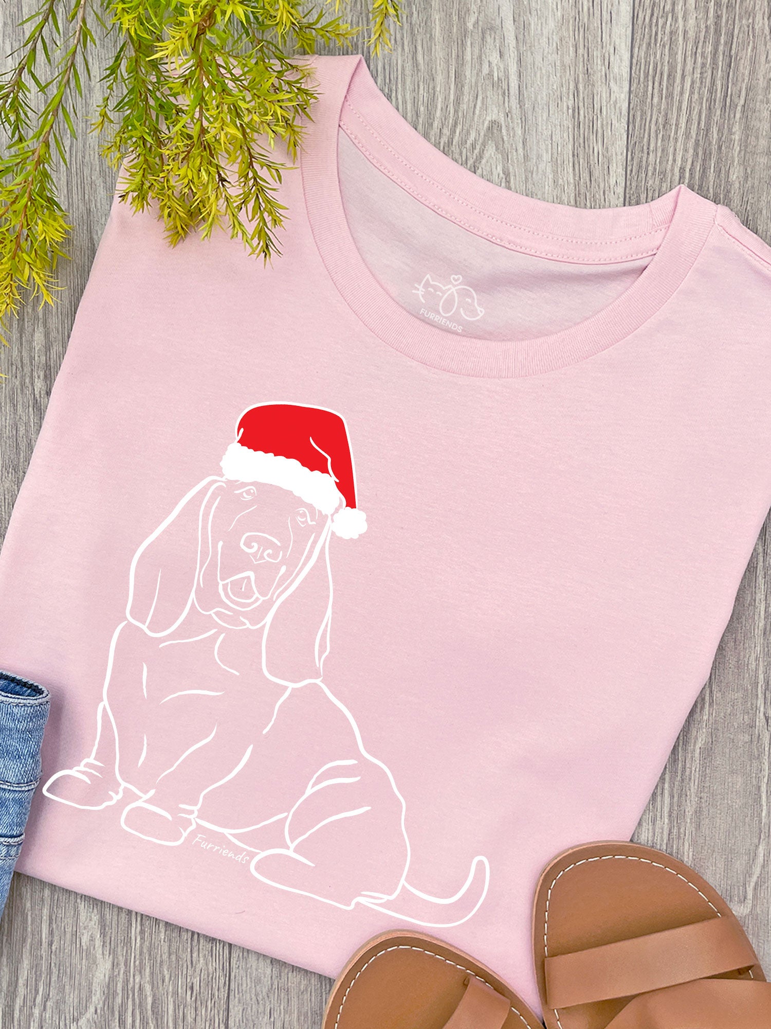 Basset Hound Christmas Edition Ava Women's Regular Fit Tee