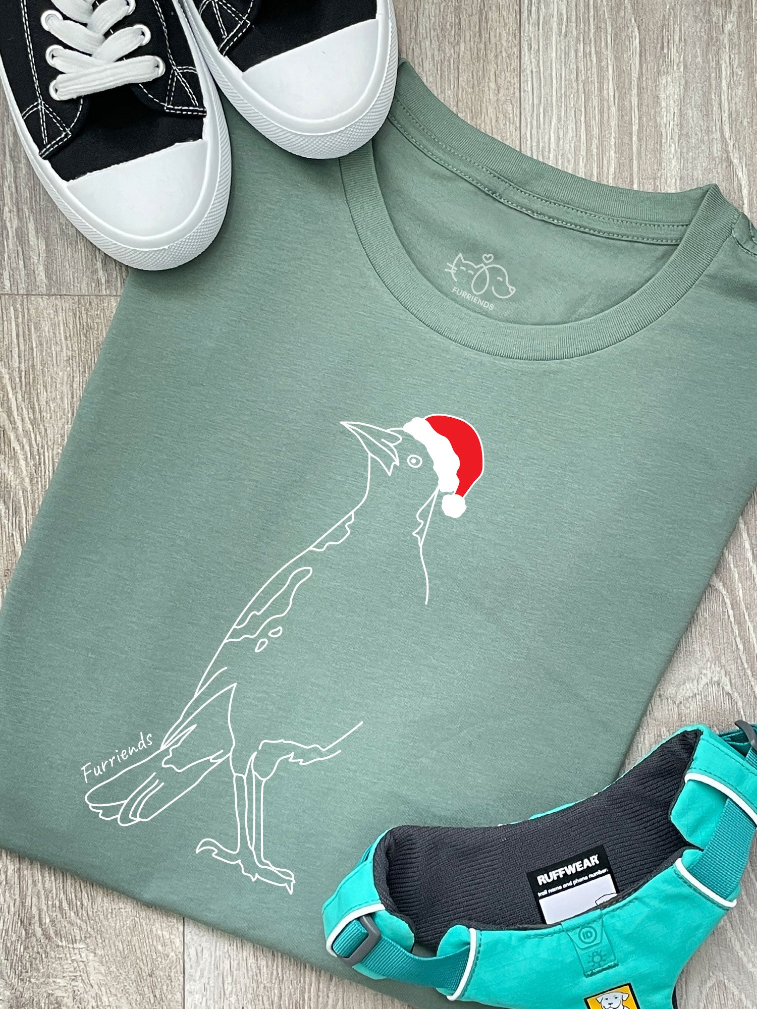 Magpie Merch Australian Magpie - Christmas Edition Ava T-Shirt | Furriends Australia