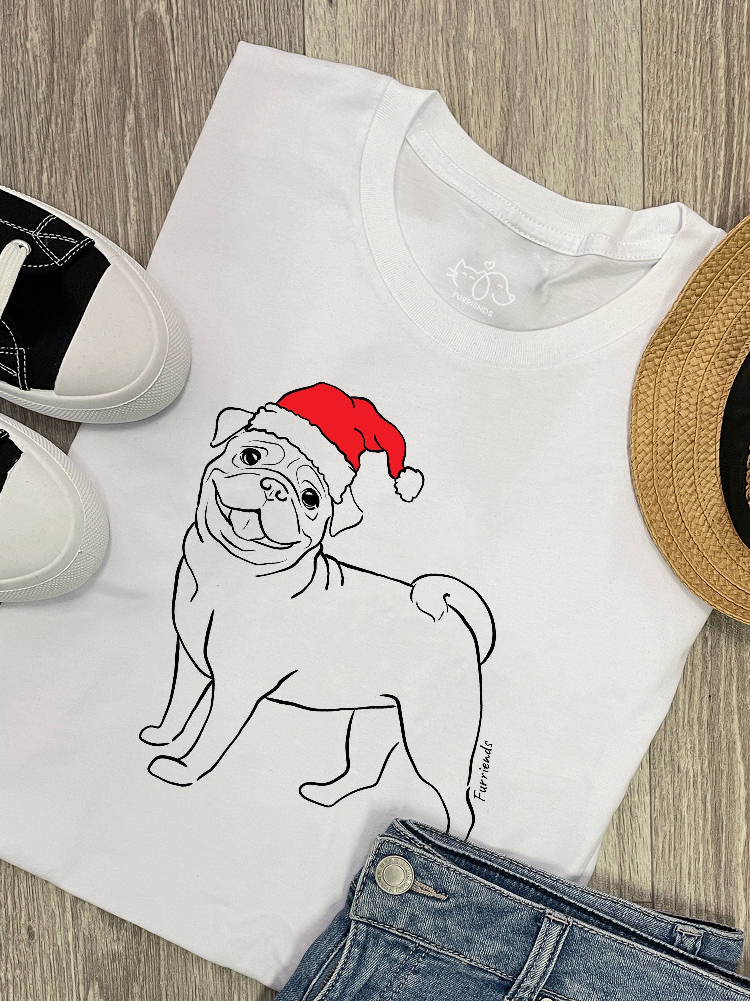Pug Christmas Edition Ava Women's Regular Fit Tee