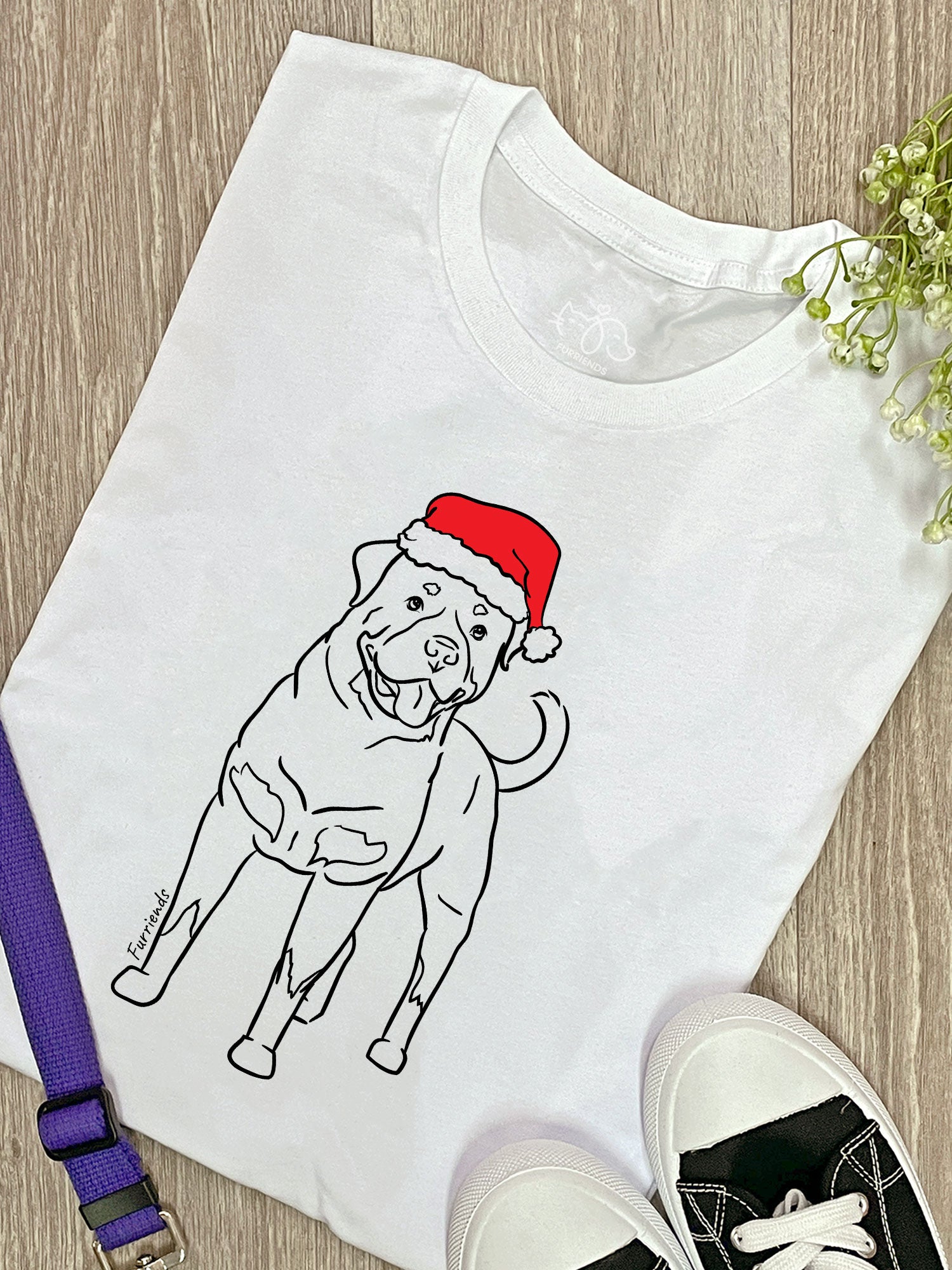 Rottweiler Christmas Edition Ava Women's Regular Fit Tee