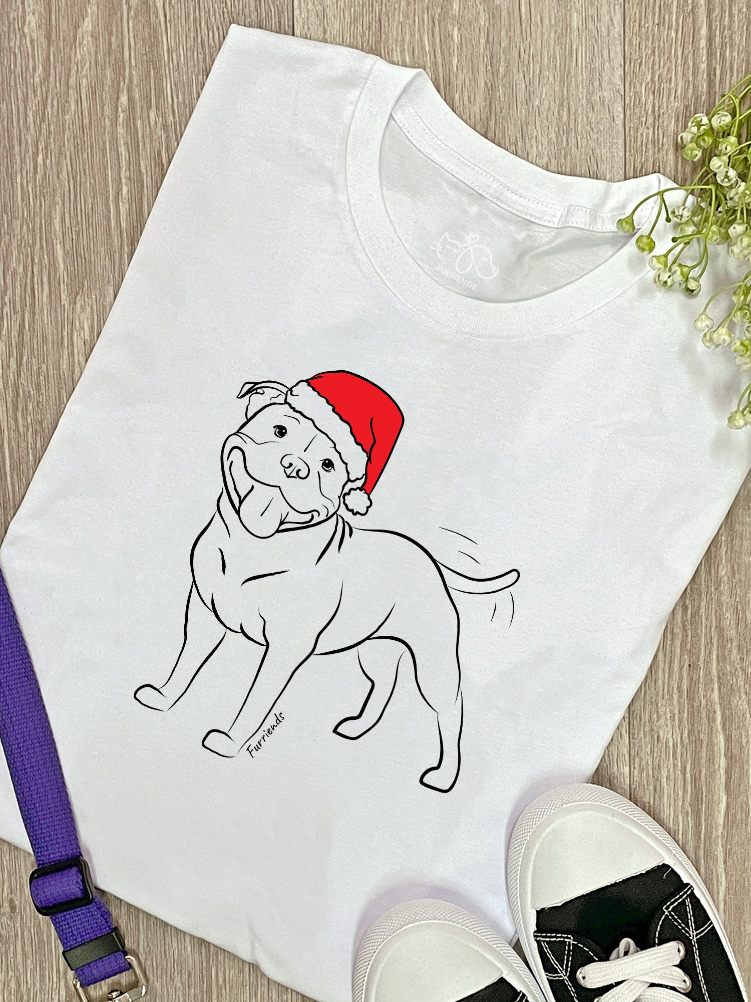 Staffordshire Bull Terrier Christmas Edition Ava Women's Regular Fit Tee