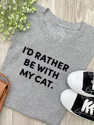I'd Rather Be With My Cat. Ava Women's Regular Fit Tee