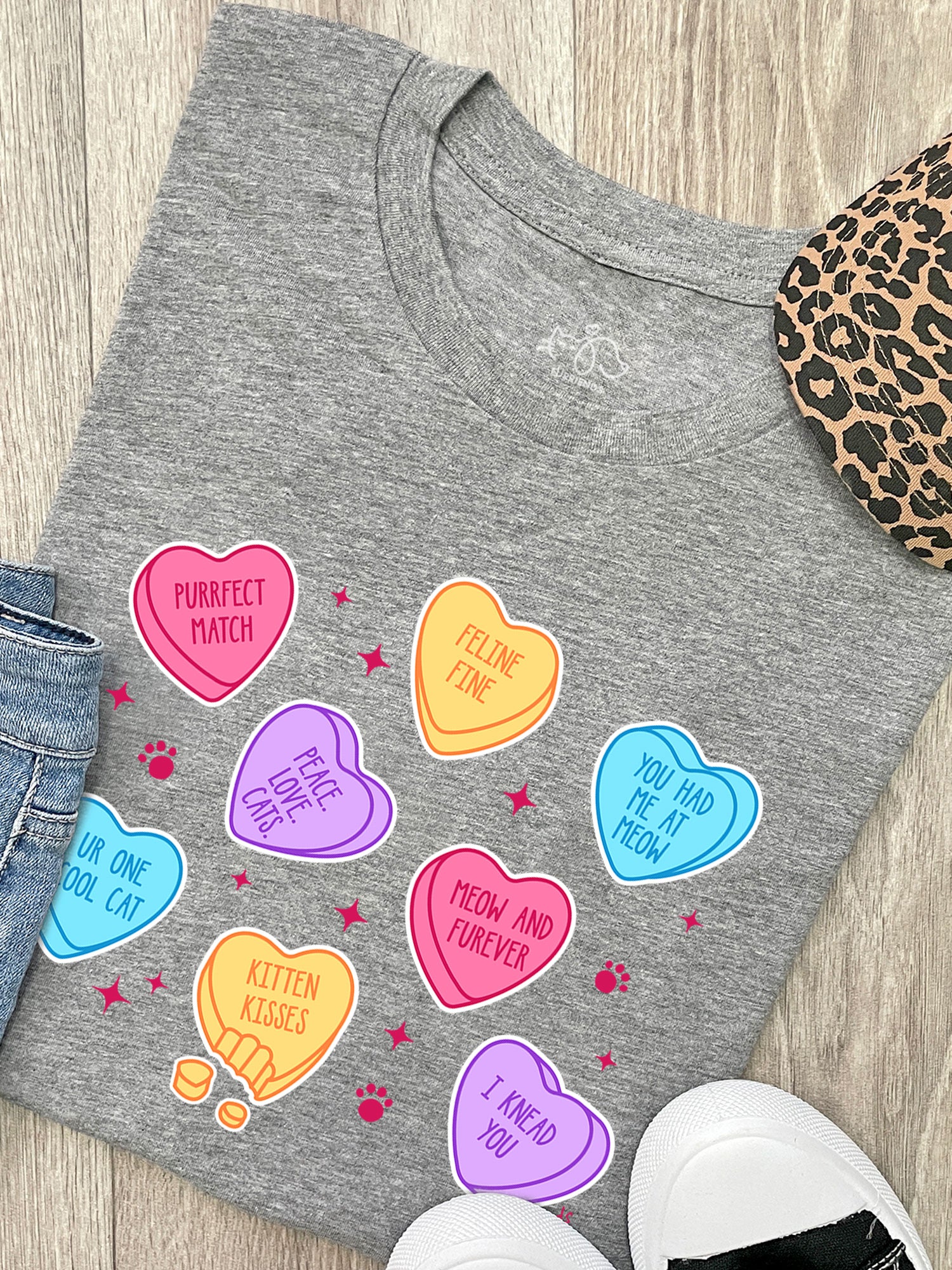 Candy Hearts - Cat Ava Women's Regular Fit Tee