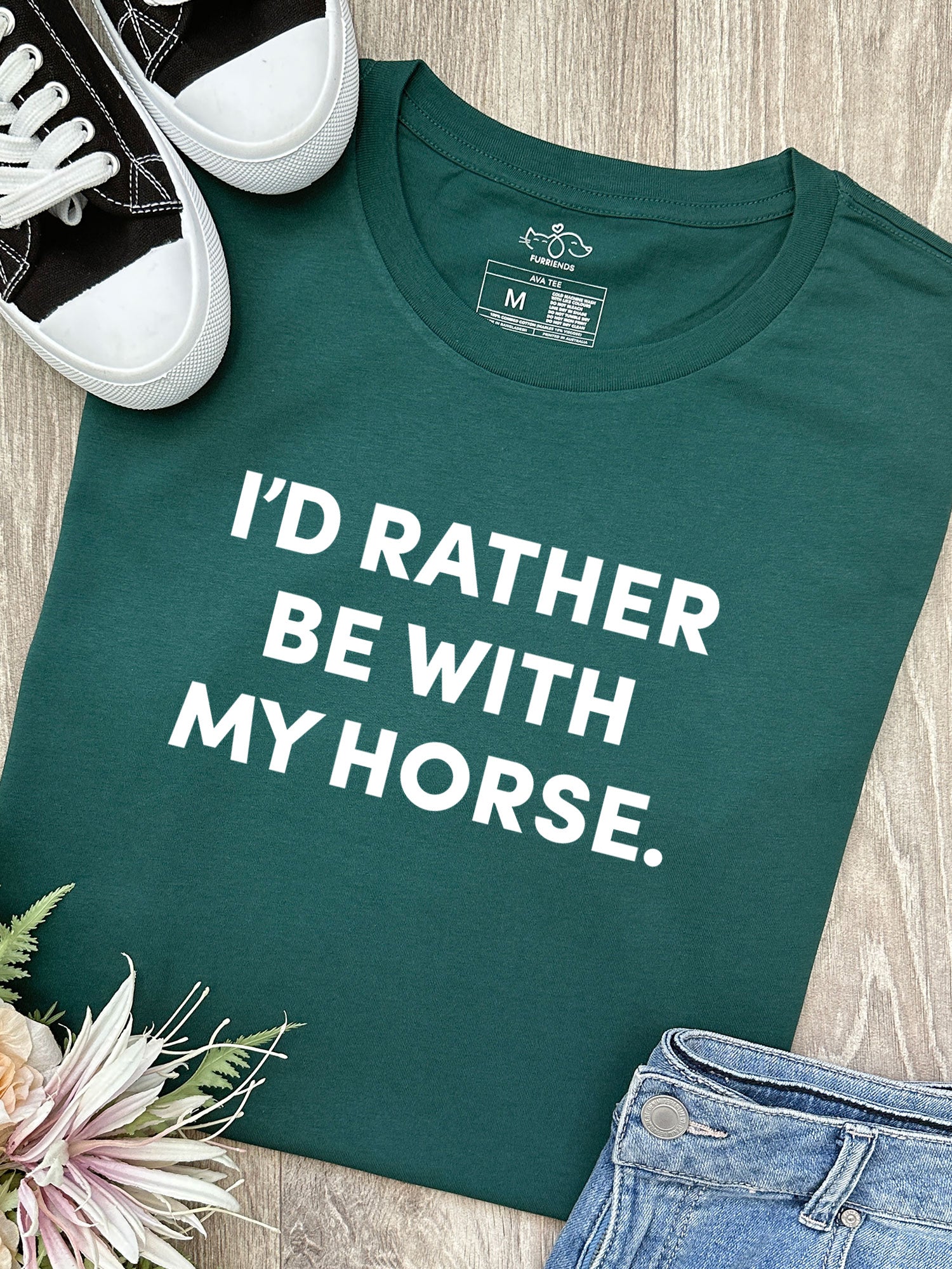 I'd Rather Be With My Horse. Ava Women's Regular Fit Tee