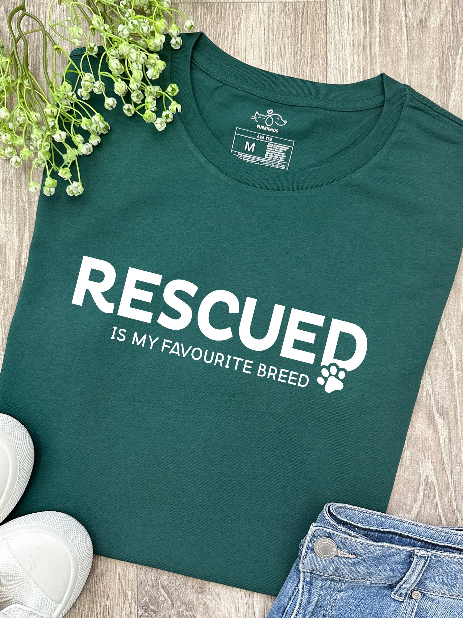 Rescued Is My Favourite Breed Ava Women's Regular Fit Tee