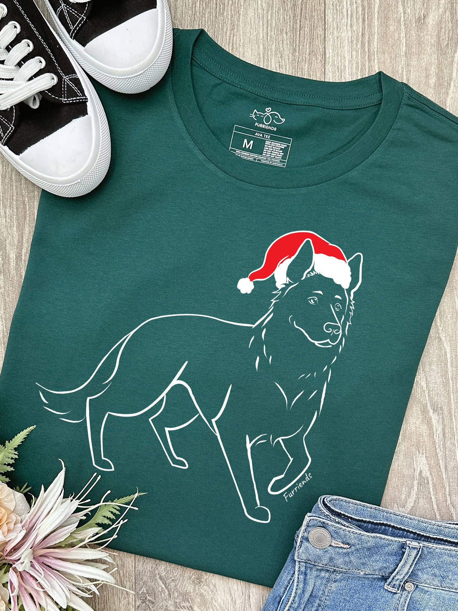 German Shepherd Christmas Edition Ava Women's Regular Fit Tee