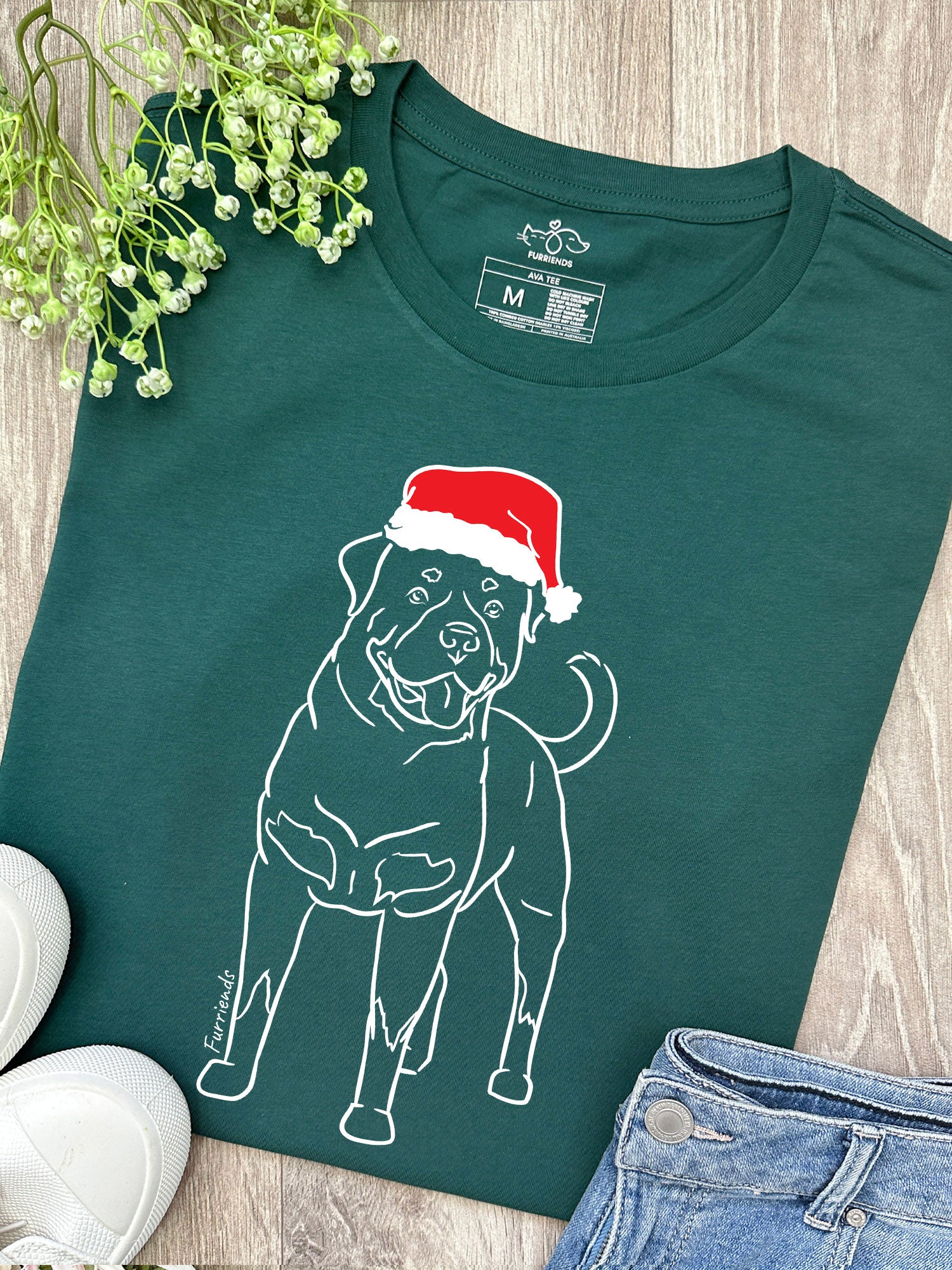 Rottweiler Christmas Edition Ava Women's Regular Fit Tee