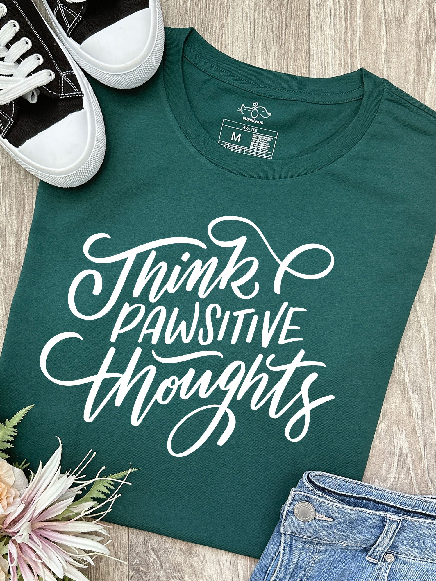 Think Pawsitive Thoughts Ava Women's Regular Fit Tee