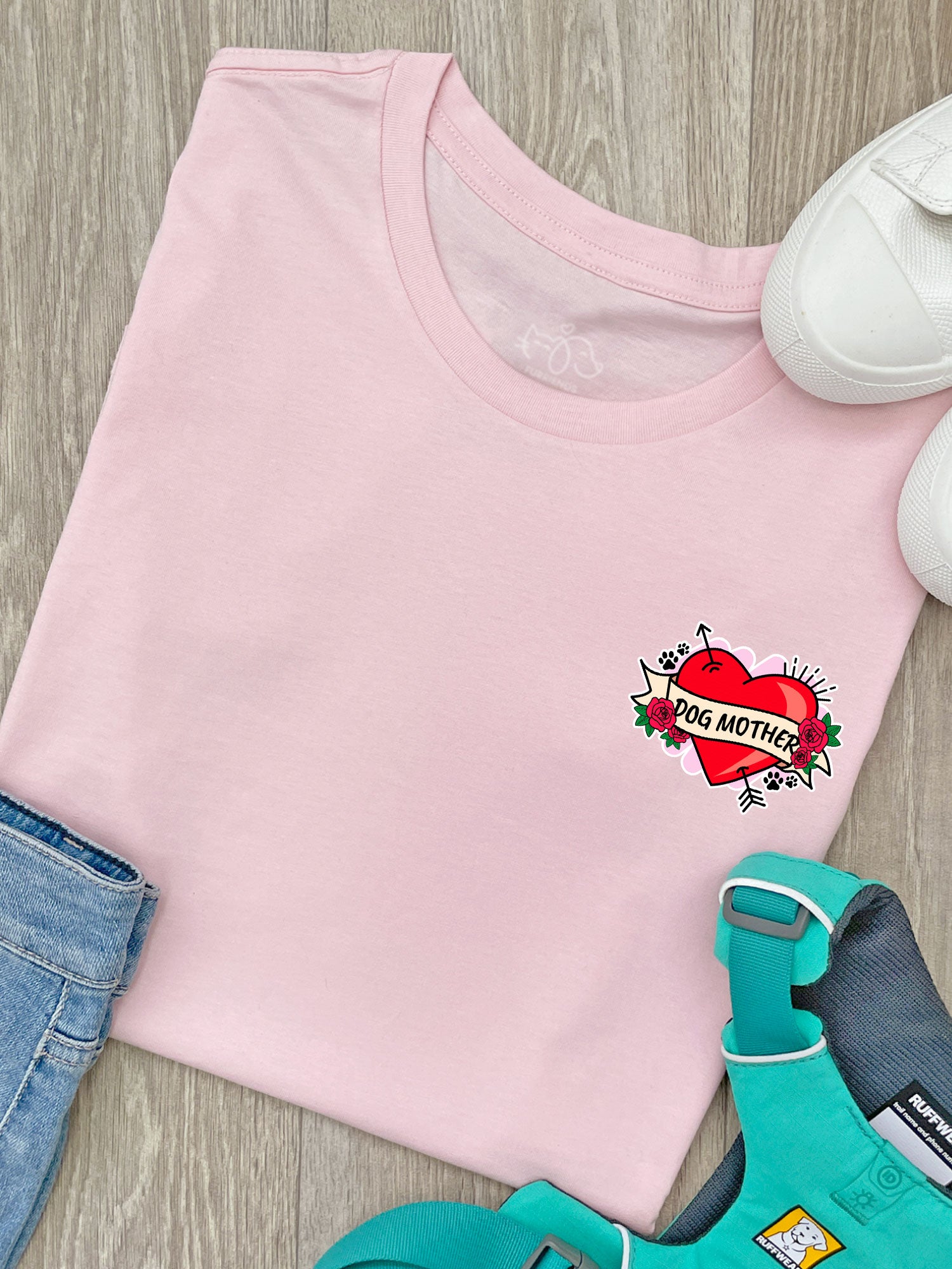 Dog Mother Heart Tattoo Ava Women's Regular Fit Tee