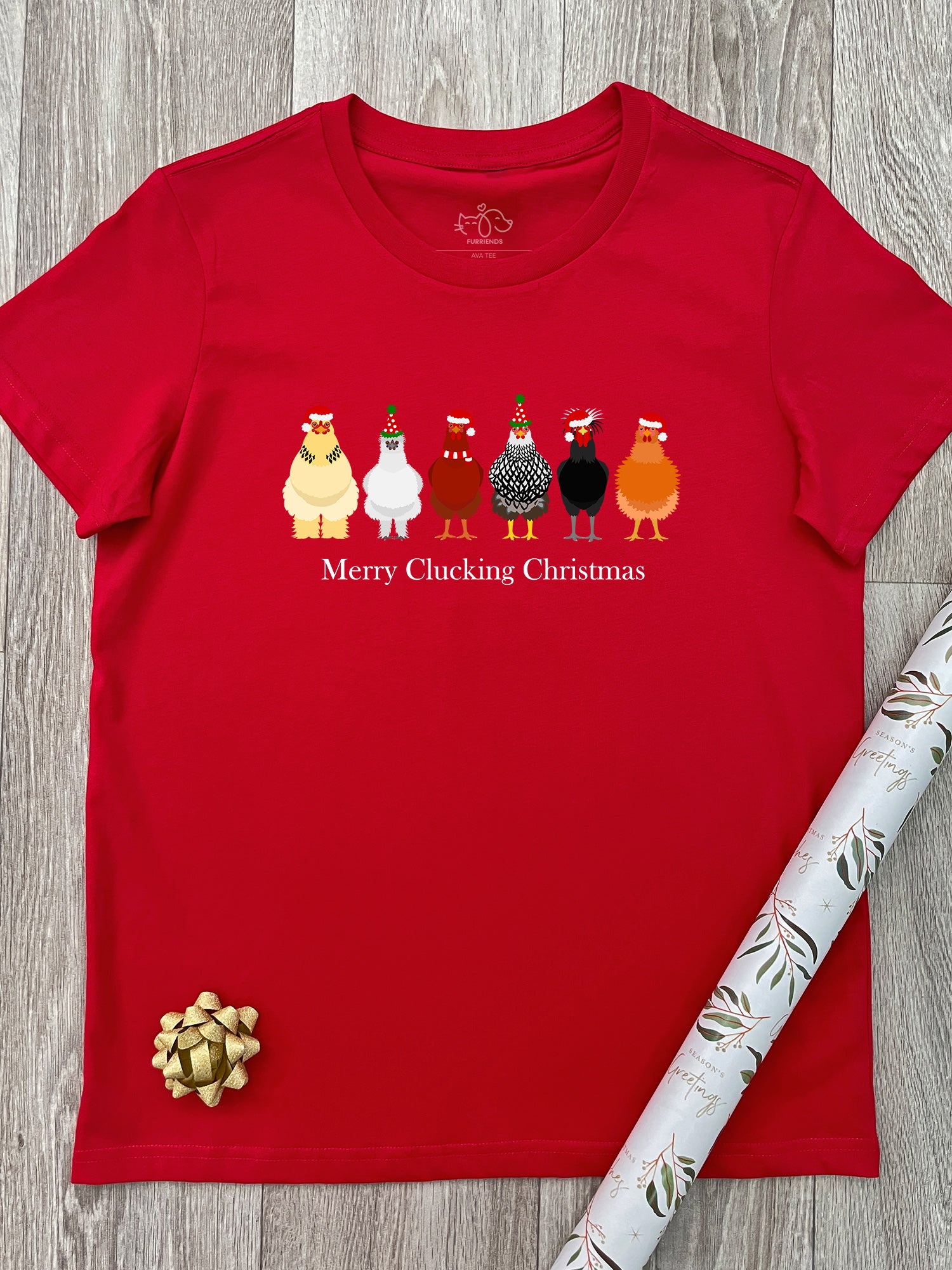 Merry Clucking Christmas Ava Women's Regular Fit Tee