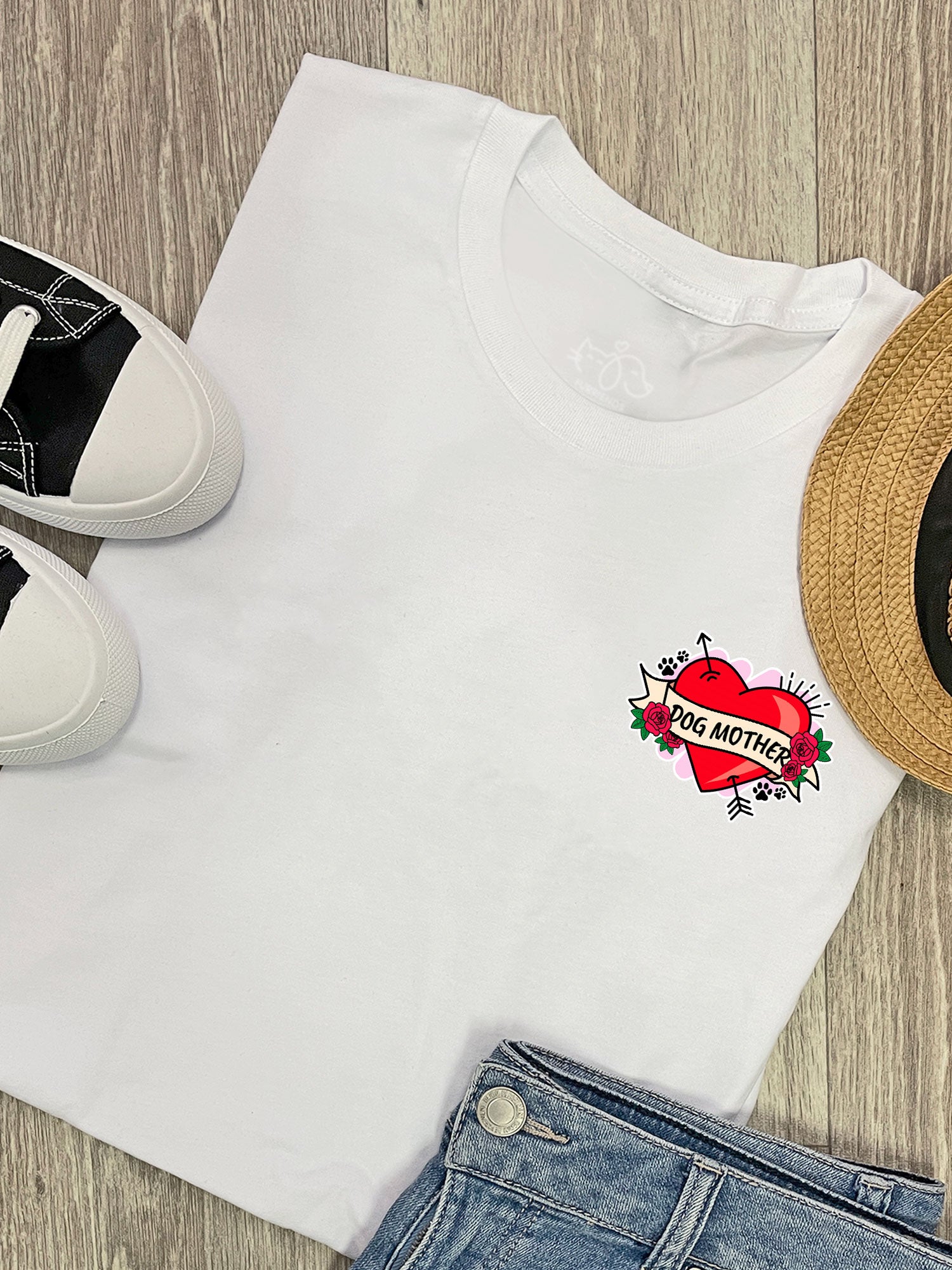 Dog Mother Heart Tattoo Ava Women's Regular Fit Tee